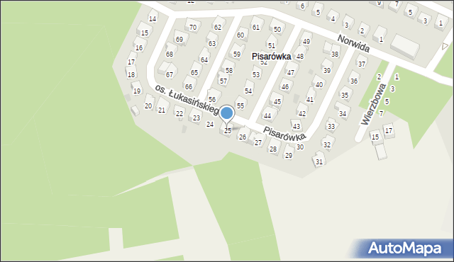 Wolbrom, Osiedle Łukasińskiego, 25, mapa Wolbrom