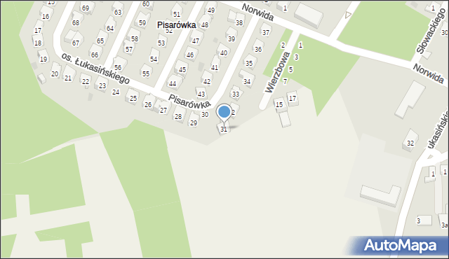 Wolbrom, Osiedle Łukasińskiego, 31, mapa Wolbrom