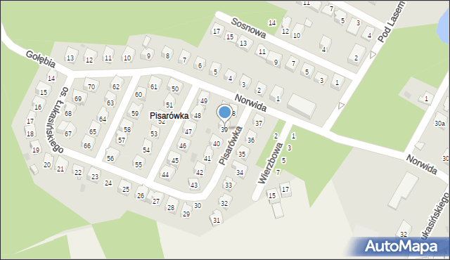 Wolbrom, Osiedle Łukasińskiego, 39, mapa Wolbrom