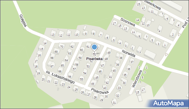 Wolbrom, Osiedle Łukasińskiego, 51, mapa Wolbrom