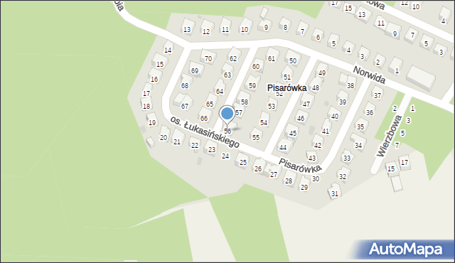Wolbrom, Osiedle Łukasińskiego, 56, mapa Wolbrom
