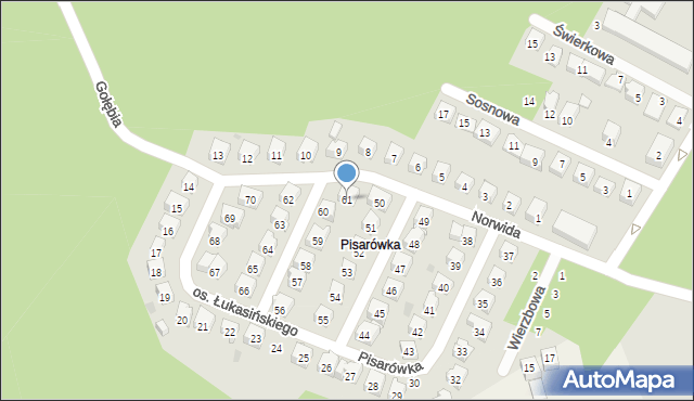 Wolbrom, Osiedle Łukasińskiego, 61, mapa Wolbrom