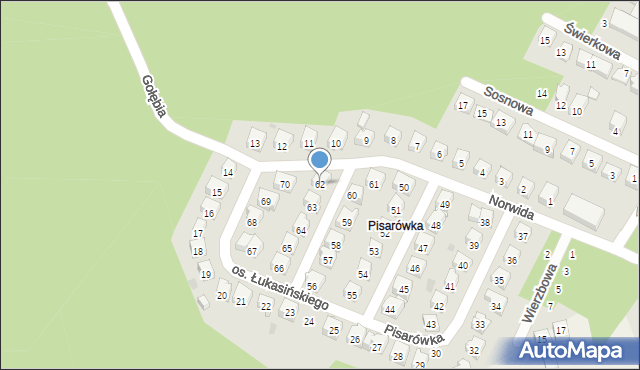 Wolbrom, Osiedle Łukasińskiego, 62, mapa Wolbrom