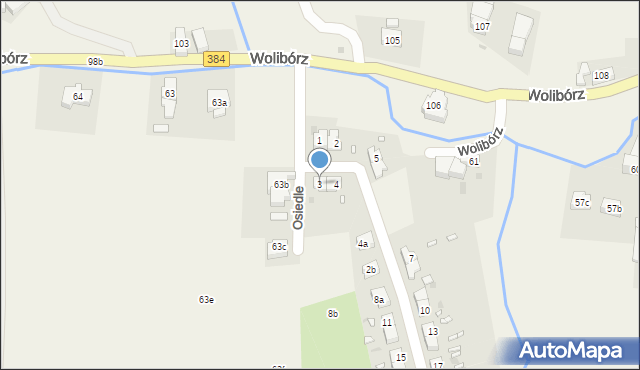 Wolibórz, Osiedle, 3, mapa Wolibórz