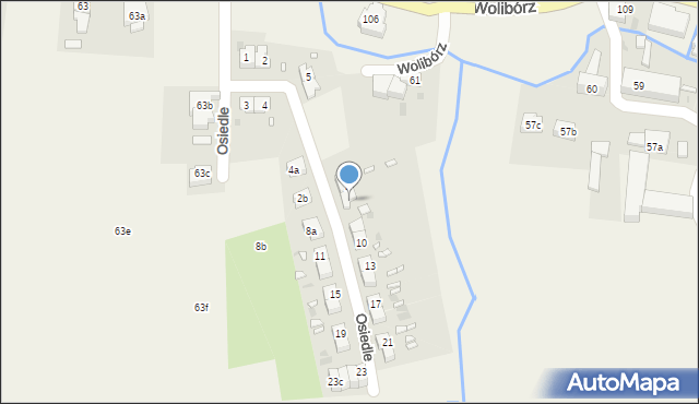 Wolibórz, Osiedle, 8, mapa Wolibórz