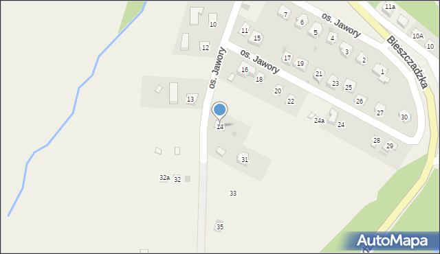 Wołkowyja, Osiedle Jawory, 14, mapa Wołkowyja