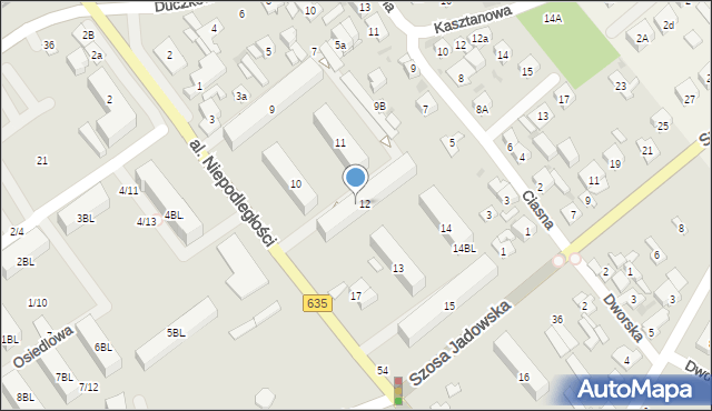 Wołomin, Osiedle Słoneczna, 12BL, mapa Wołomin