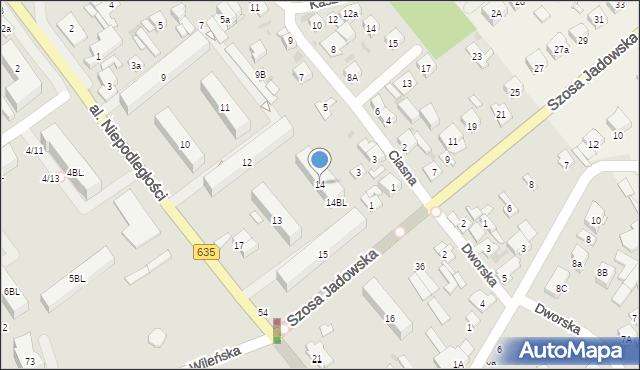 Wołomin, Osiedle Słoneczna, 14, mapa Wołomin