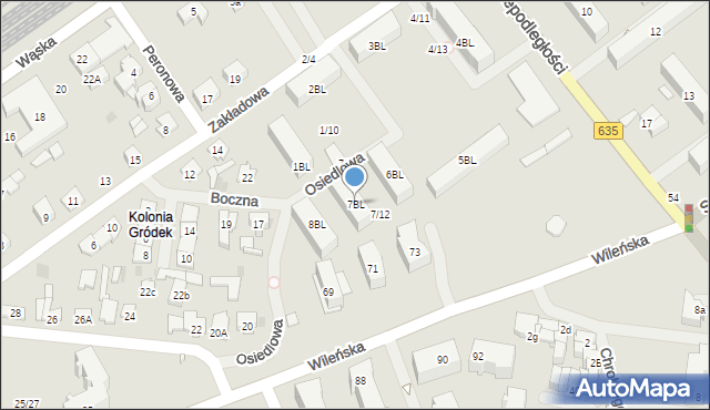 Wołomin, Osiedle Słoneczna, 7BL, mapa Wołomin