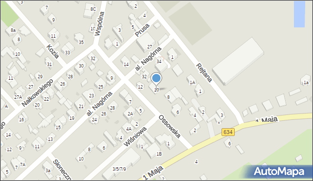 Wołomin, Ossowska, 10, mapa Wołomin