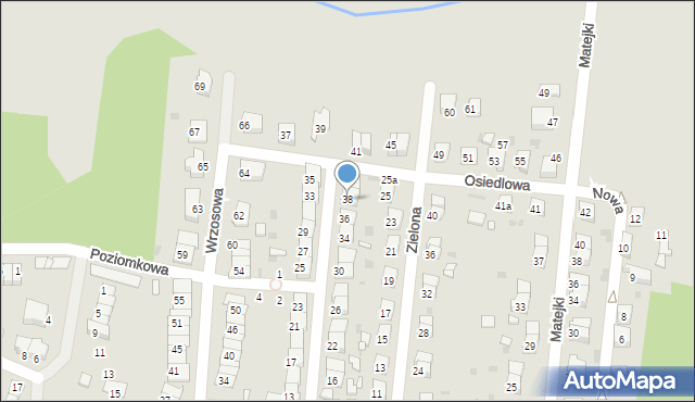 Wołów, Osiedlowa, 38, mapa Wołów