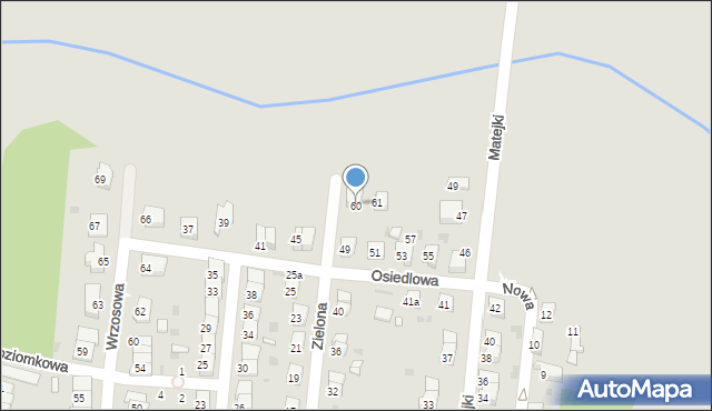 Wołów, Osiedlowa, 60, mapa Wołów
