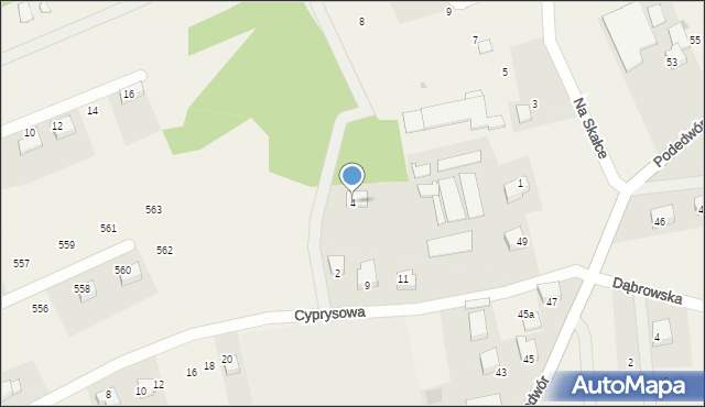 Wołowice, Ostra Górka, 4, mapa Wołowice