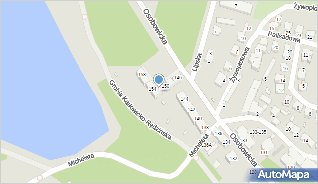 Wrocław, Osobowicka, 152, mapa Wrocławia