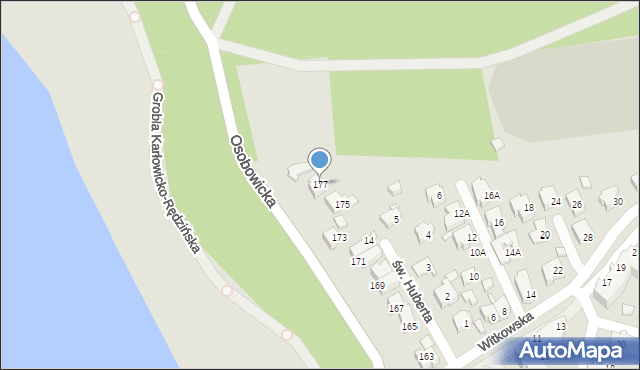 Wrocław, Osobowicka, 177, mapa Wrocławia