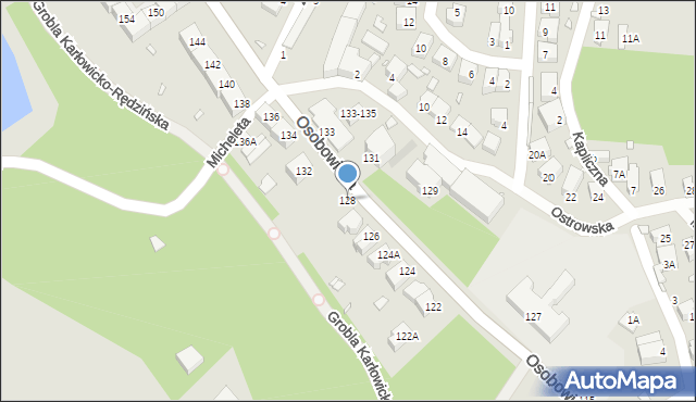 Wrocław, Osobowicka, 128, mapa Wrocławia