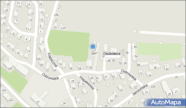 Wrocław, Ostrowska, 30A, mapa Wrocławia