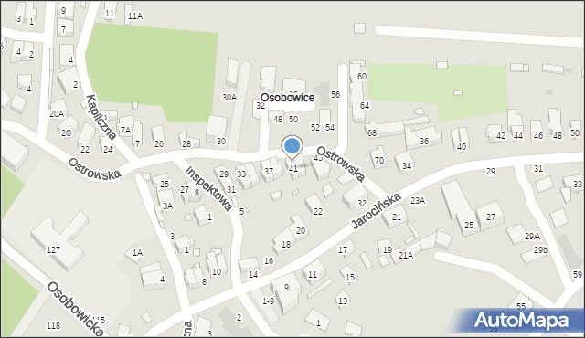 Wrocław, Ostrowska, 41, mapa Wrocławia