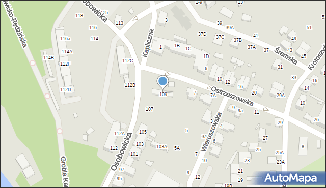 Wrocław, Osobowicka, 109, mapa Wrocławia