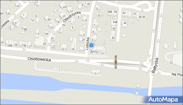 Wrocław, Osobowicka, 15, mapa Wrocławia