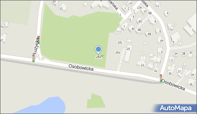 Wrocław, Osobowicka, 45A, mapa Wrocławia