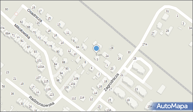 Wrocław, Osadnicza, 3A, mapa Wrocławia