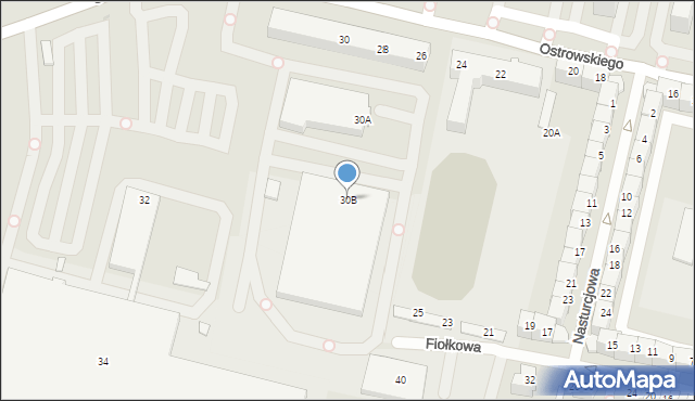 Wrocław, Ostrowskiego Aleksandra, 30B, mapa Wrocławia