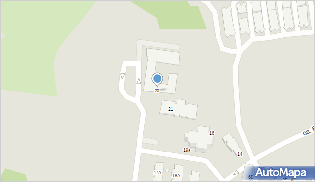 Wronki, Osiedle Borek, 20, mapa Wronki