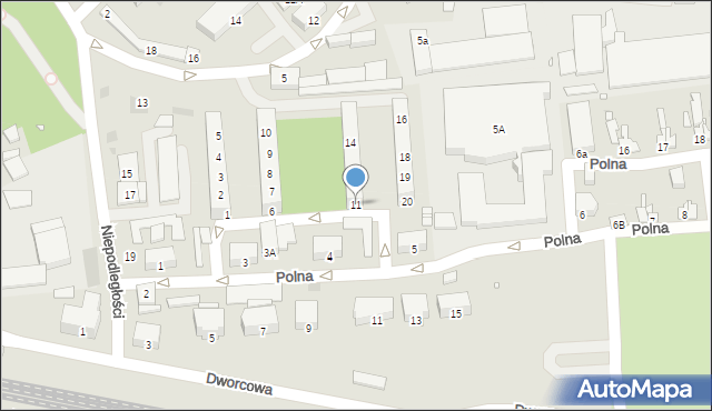 Wronki, Osiedle Staszica Stanisława, 11, mapa Wronki