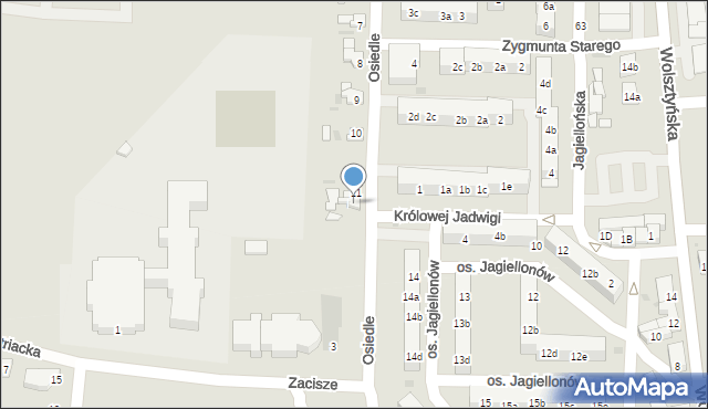 Wschowa, Osiedle, 12, mapa Wschowa