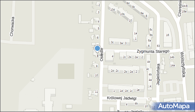 Wschowa, Osiedle, 8, mapa Wschowa