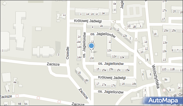 Wschowa, Osiedle Jagiellonów, 13c, mapa Wschowa