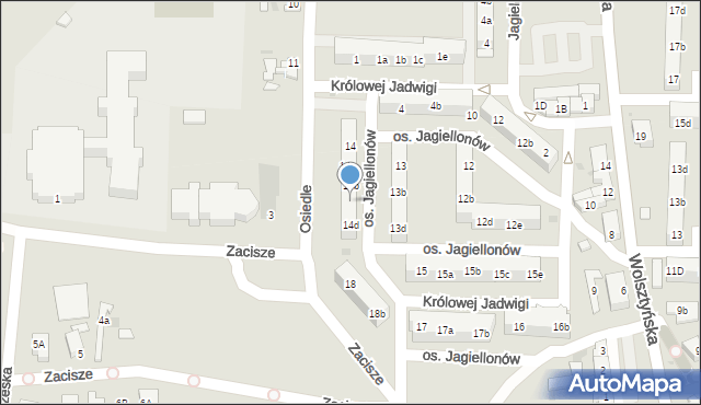 Wschowa, Osiedle Jagiellonów, 14c, mapa Wschowa