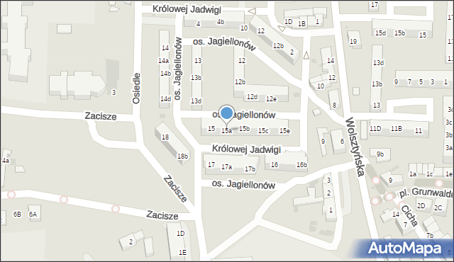 Wschowa, Osiedle Jagiellonów, 15a, mapa Wschowa