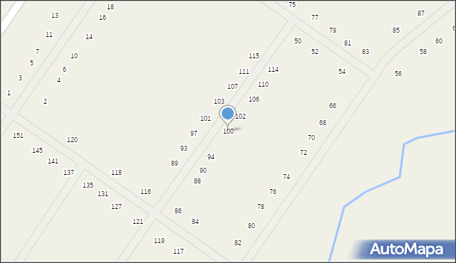 Wyciążkowo, Osiedle Leśne, 100, mapa Wyciążkowo