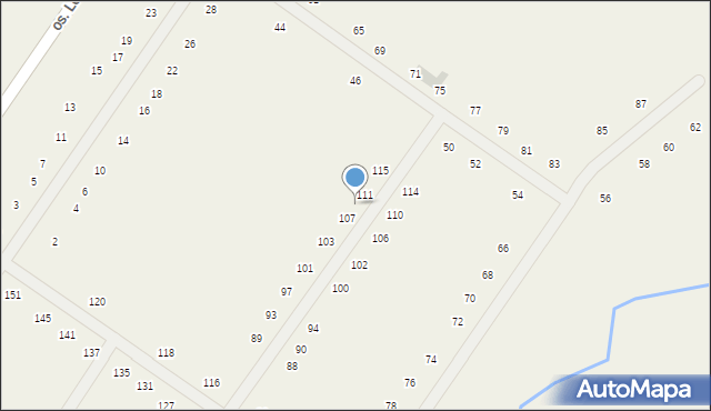 Wyciążkowo, Osiedle Leśne, 109, mapa Wyciążkowo