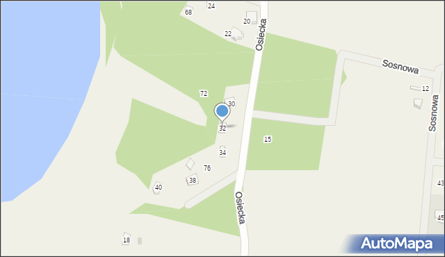 Wycinki, Osiecka, 32, mapa Wycinki