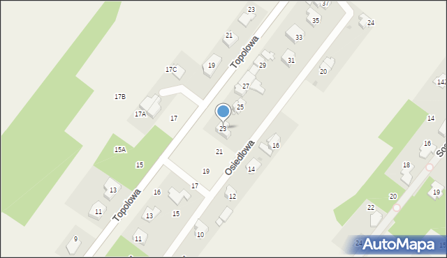Wyględy, Osiedlowa, 23, mapa Wyględy