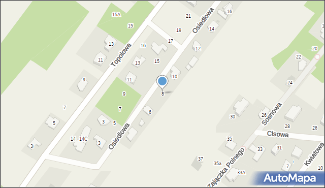 Wyględy, Osiedlowa, 8, mapa Wyględy