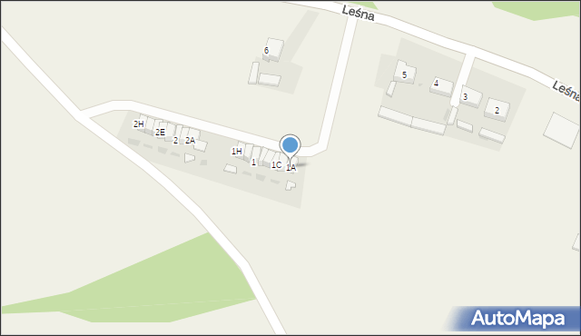 Wymiarki, Osiedle Leśników, 1A, mapa Wymiarki