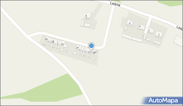 Wymiarki, Osiedle Leśników, 1B, mapa Wymiarki