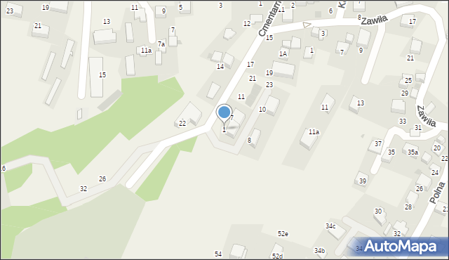 Zabierzów, Osiedle Na Stoku, 1, mapa Zabierzów