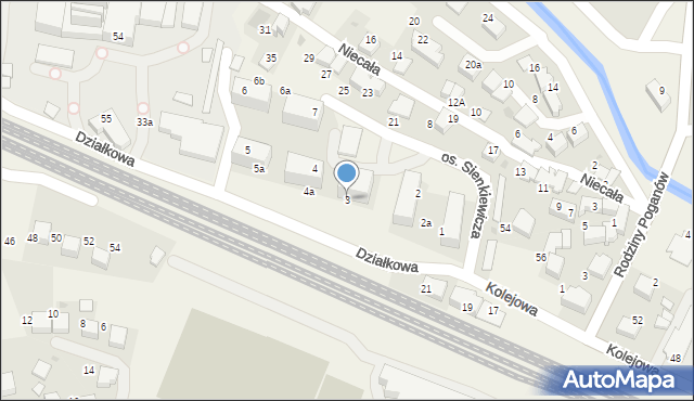 Zabierzów, Osiedle Sienkiewicza Henryka, 3, mapa Zabierzów