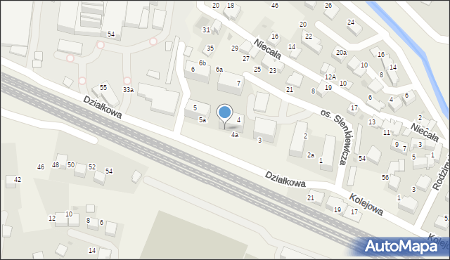 Zabierzów, Osiedle Sienkiewicza Henryka, 4b, mapa Zabierzów