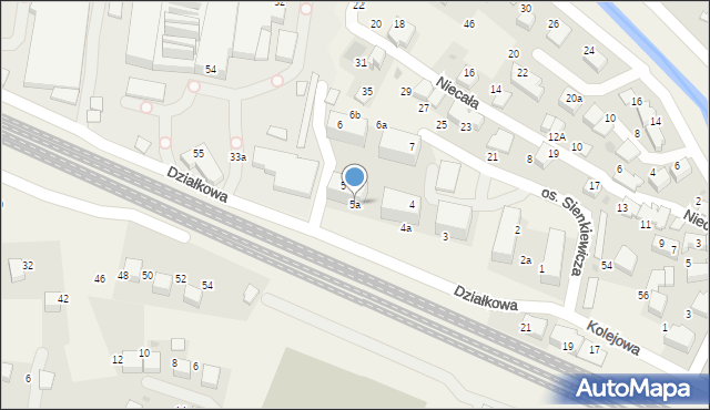 Zabierzów, Osiedle Sienkiewicza Henryka, 5a, mapa Zabierzów