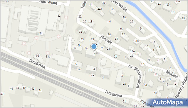 Zabierzów, Osiedle Sienkiewicza Henryka, 7, mapa Zabierzów