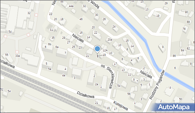 Zabierzów, Osiedle Sienkiewicza Henryka, 8, mapa Zabierzów