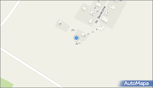 Żabno, Osiedle Słoneczne, 14, mapa Żabno