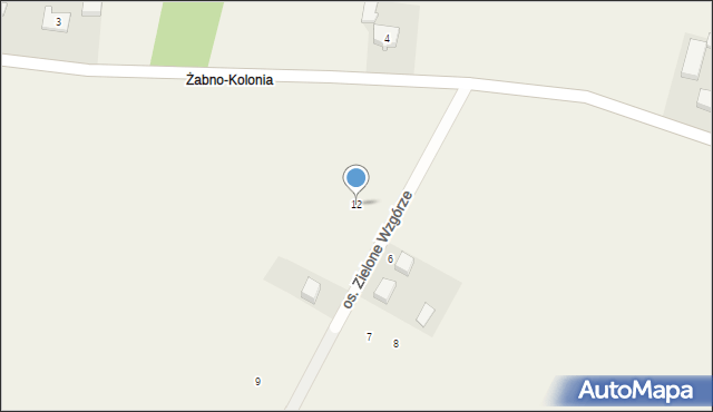 Żabno, Osiedle Zielone Wzgórze, 12, mapa Żabno