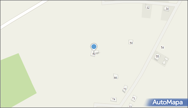 Żabno, Osiedle Zielone Wzgórze, 61, mapa Żabno